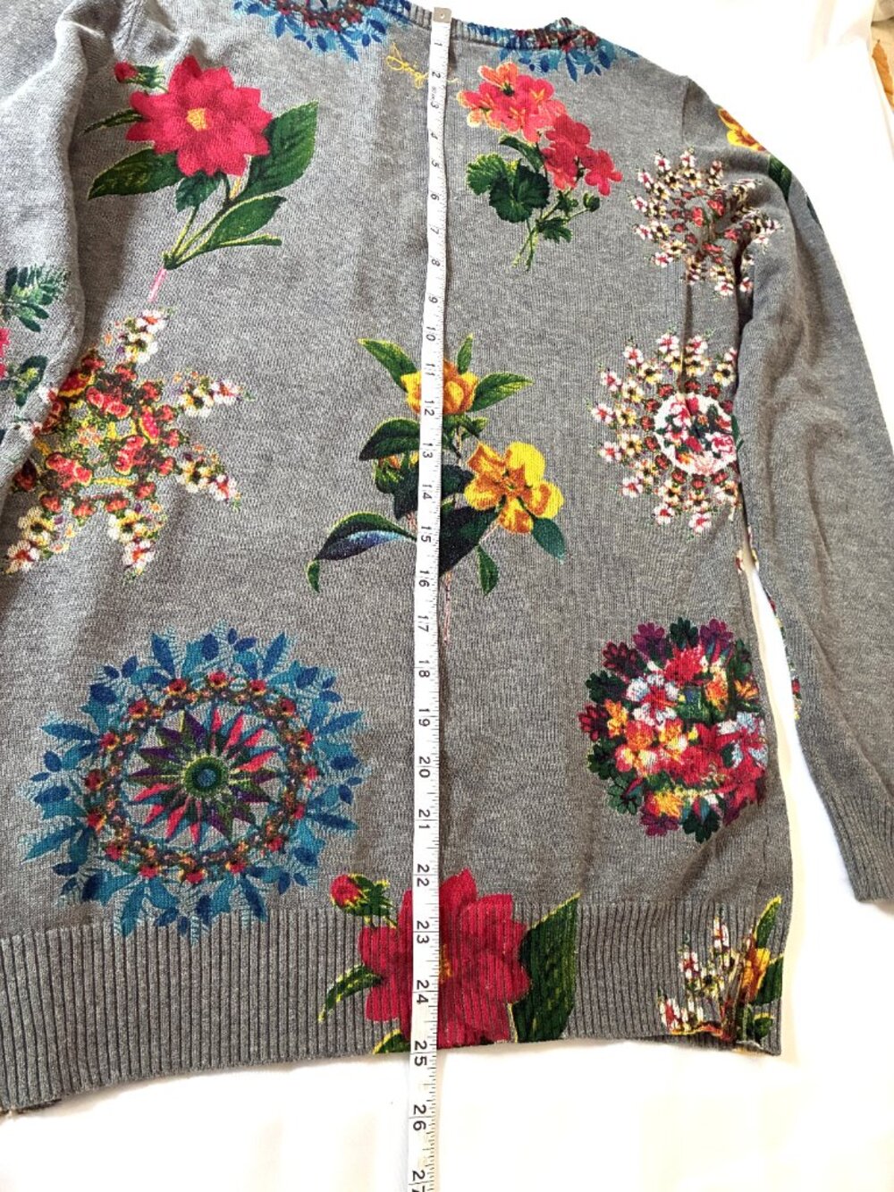 Desigual "Perkins" Floral V-neck Sweater - Picture 6 of 11